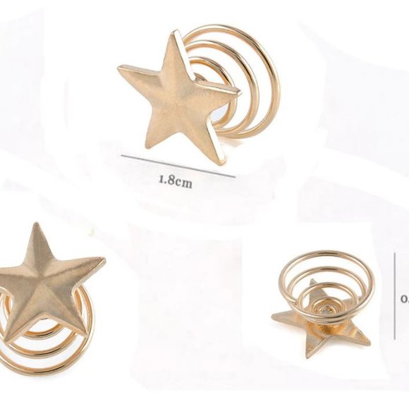 Star Spiral Hair Pins (Gold) - Picture 6 of 7